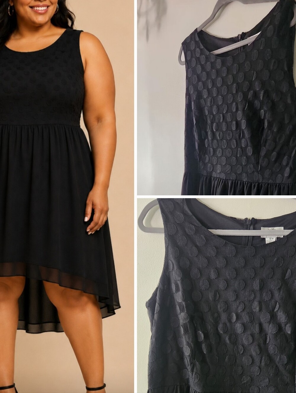 Sweet Storm Black Sleeveless High-Low Dress